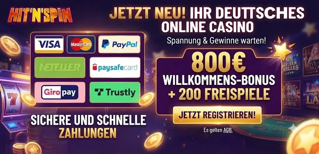 HitnSpin Zahlungsmethoden Übersicht